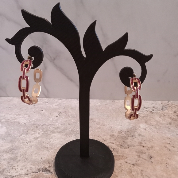 Accessories - Elegant Two-Tone Chain Link Earrings